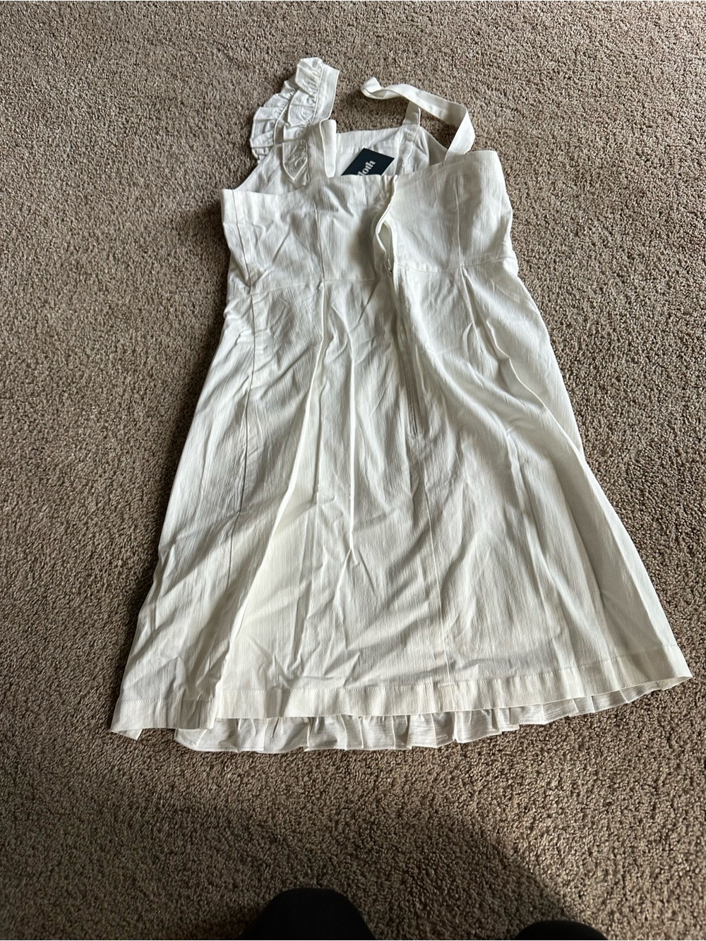 Modcloth Ivory Ruffle-Trim Mini Dress - Picture 8 of 11